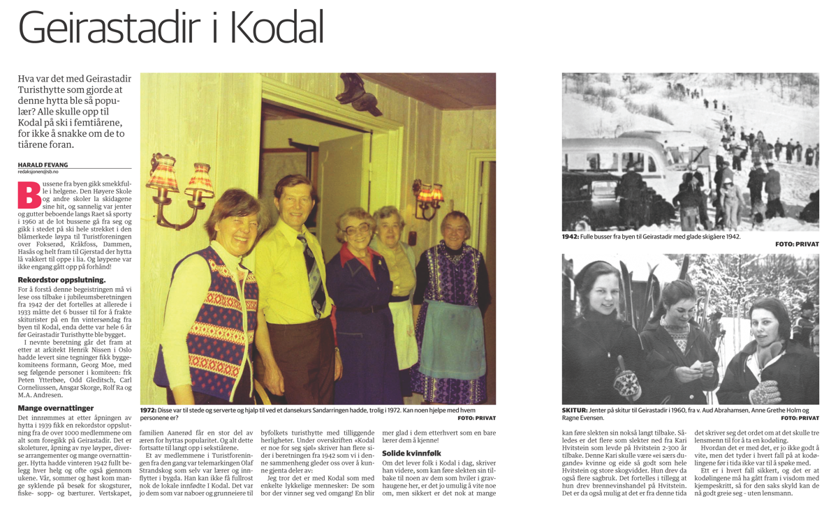 Faksimile fra Sandefjords Blad 22. februar 2014. Opphavsrett: Sandefjords Blad